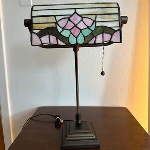 Tiffany Style Banker’s Lamp Bronze Base